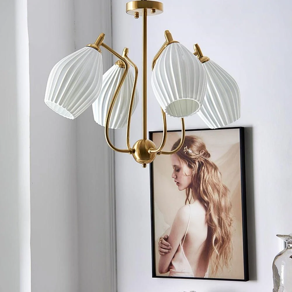 Sculptural_Glass_Ribbed_Chandelier_15 Sculptural Glass Ribbed Chandelier 15