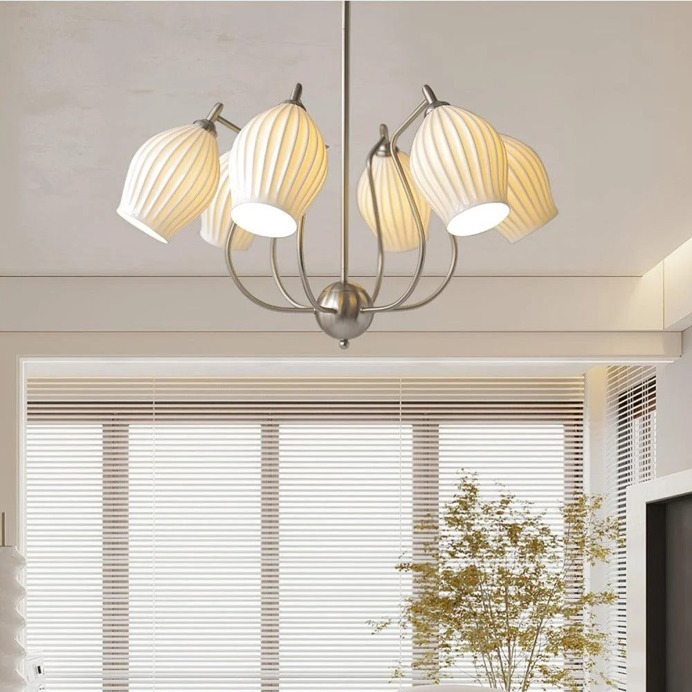 Sculptural_Glass_Ribbed_Chandelier_18 Sculptural Glass Ribbed Chandelier 18