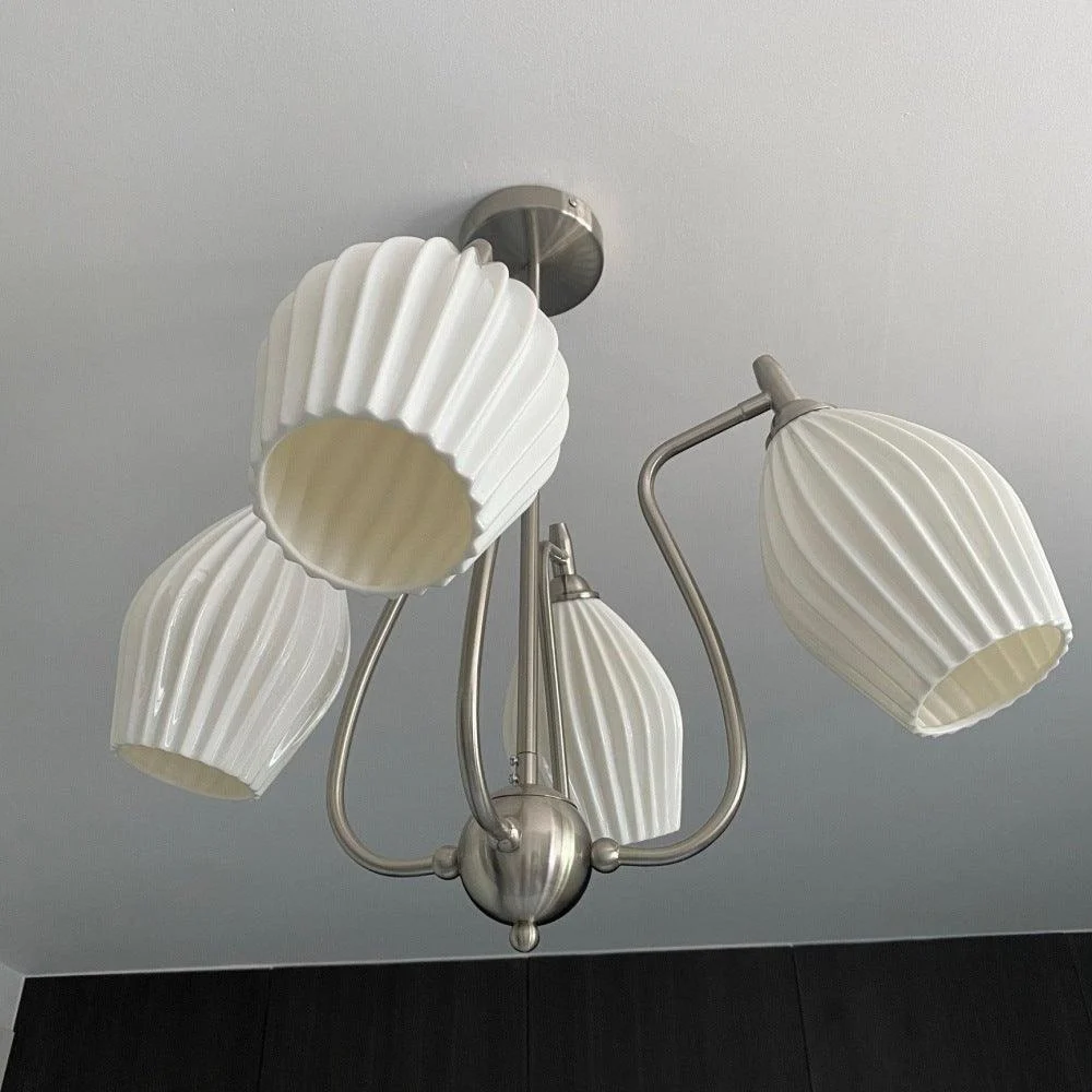 Sculptural_Glass_Ribbed_Chandelier_23 Sculptural Glass Ribbed Chandelier 23
