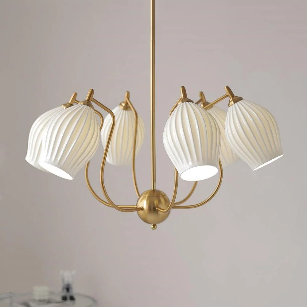 Sculptural_Glass_Ribbed_Chandelier_27 Sculptural Glass Ribbed Chandelier 27