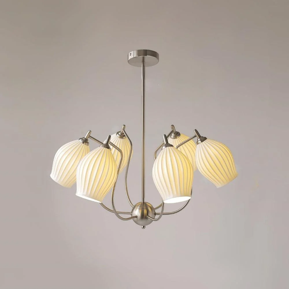 Sculptural_Glass_Ribbed_Chandelier_4 Sculptural Glass Ribbed Chandelier 4
