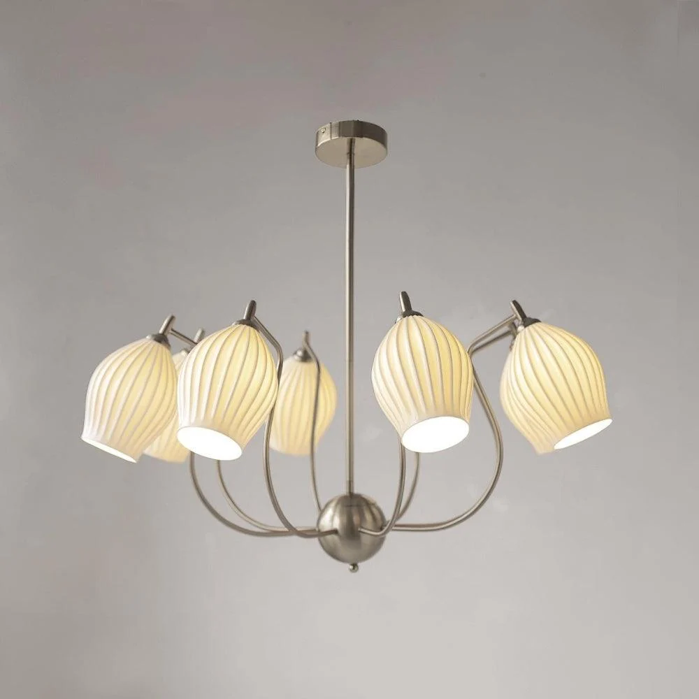 Sculptural_Glass_Ribbed_Chandelier_6 Sculptural Glass Ribbed Chandelier 6