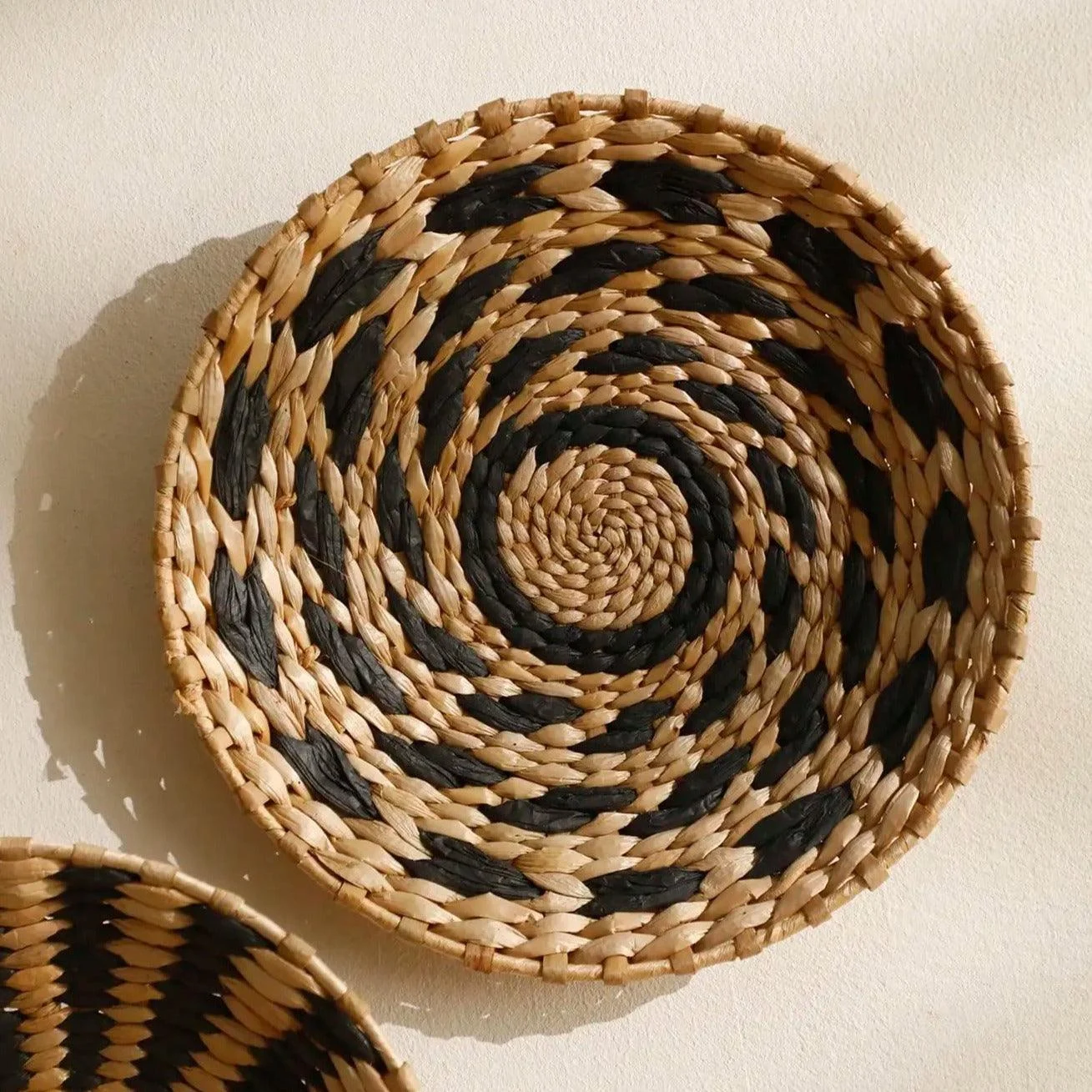SeagrassDecorativeBohoWallBasket-Homeko4 Seagrass Decorative Boho Wall Basket - Homeko