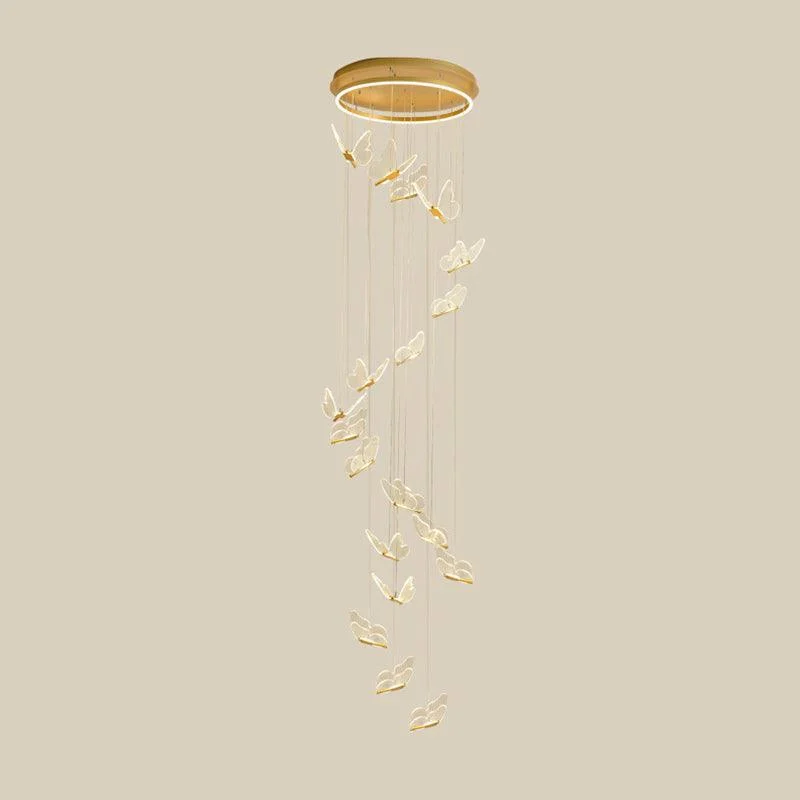 ShinySpiralLEDPendantLampinGold-Homeko13 Shiny Spiral LED Pendant Lamp in Gold - Homeko