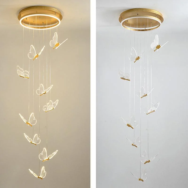 ShinySpiralLEDPendantLampinGold-Homeko6 Shiny Spiral LED Pendant Lamp in Gold - Homeko