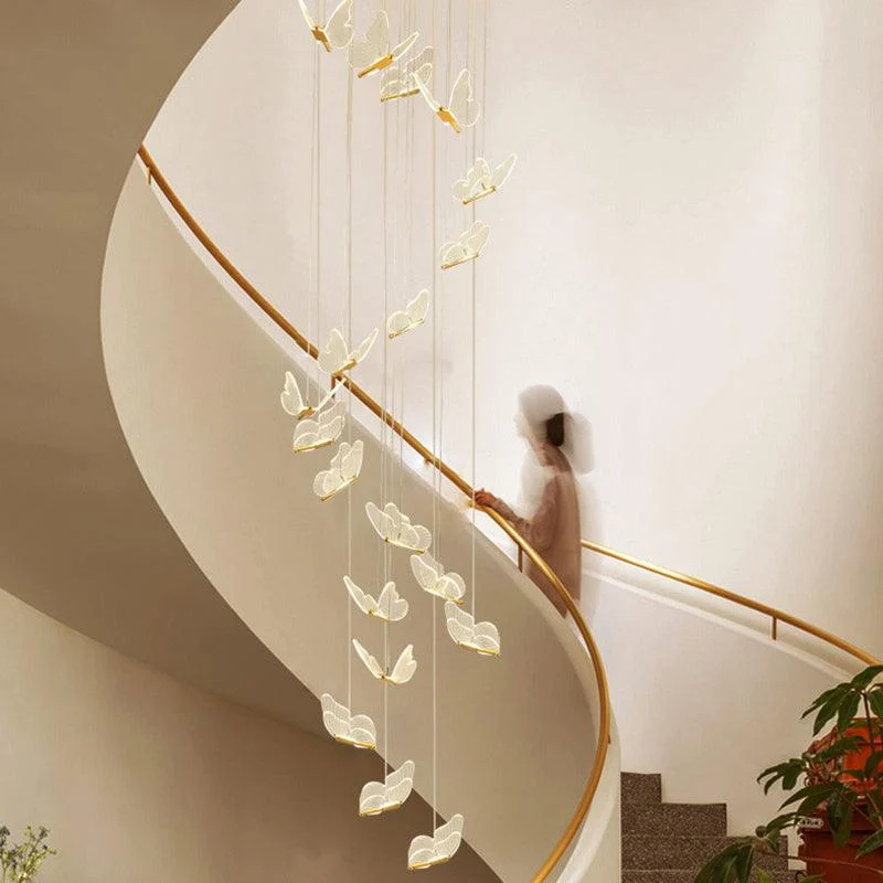ShinySpiralLEDPendantLampinGold-Homeko8 Shiny Spiral LED Pendant Lamp in Gold - Homeko