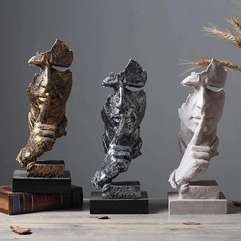 SilenceIsGoldStatues-Homeko2 Silence Is Gold Statues - Homeko