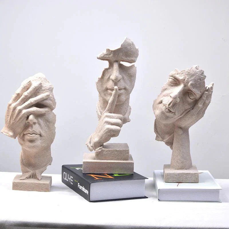 SilenceIsGoldStatues-Homeko3 Silence Is Gold Statues - Homeko