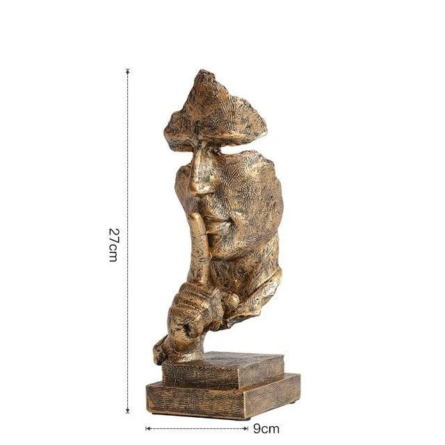Silence is Golden Mask Sculpture - Homeko