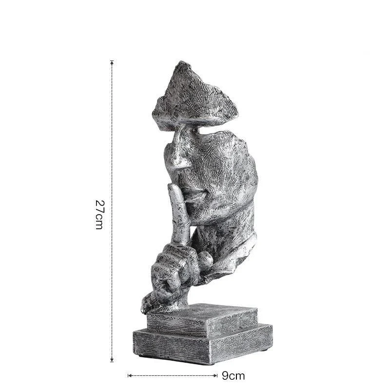 Silence is Golden Mask Sculpture - Homeko