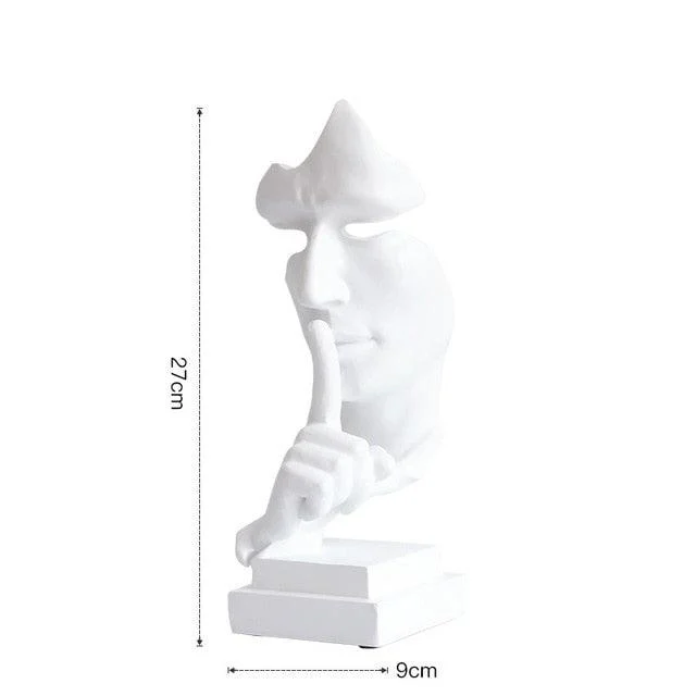 Silence is Golden Mask Sculpture - Homeko