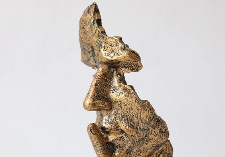 Silence is Golden Mask Sculpture - Homeko