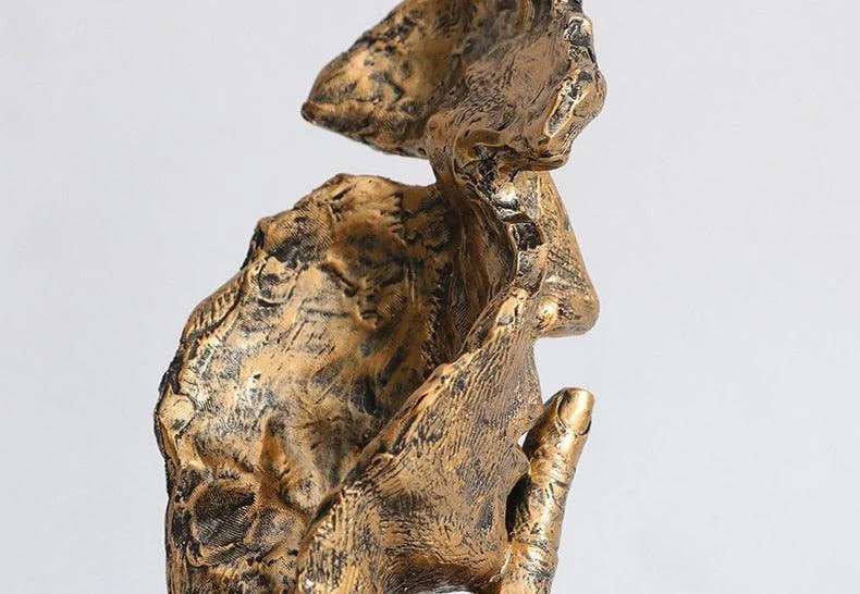 Silence is Golden Mask Sculpture - Homeko
