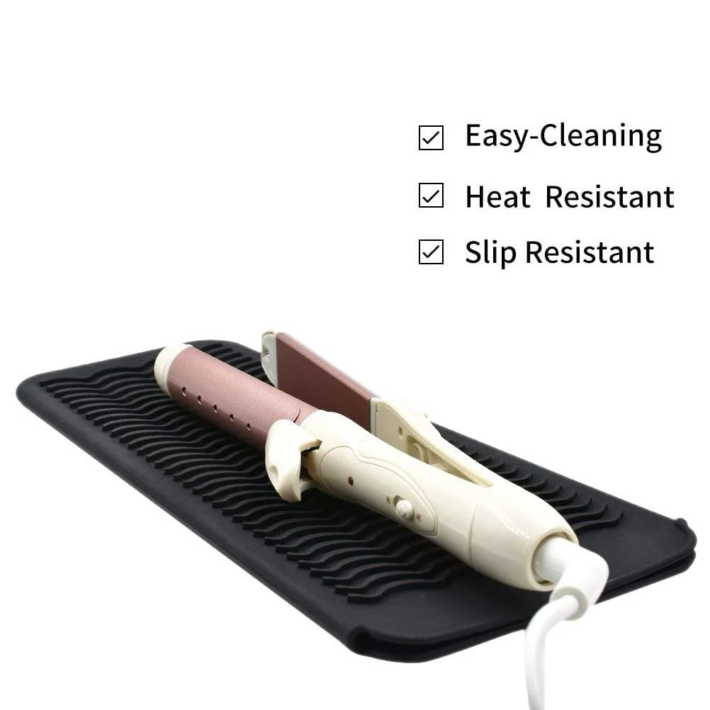 Silicone Heat Resistant Travel Pad Bag For Hair Curler Straight Hair Non Slip Insulation Storage Set E77884e4 614c 4fad 9f4b 0f4428caf8be