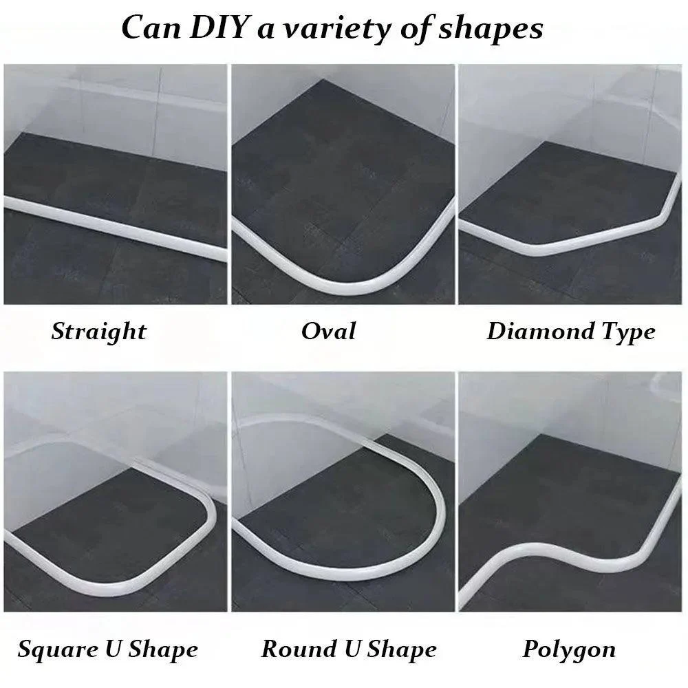 Silicone Water Stopper Self Adhesive Bendable Flexible Water Retaining Strip Bathroom Door Dry Wet Separation Shower Jpg