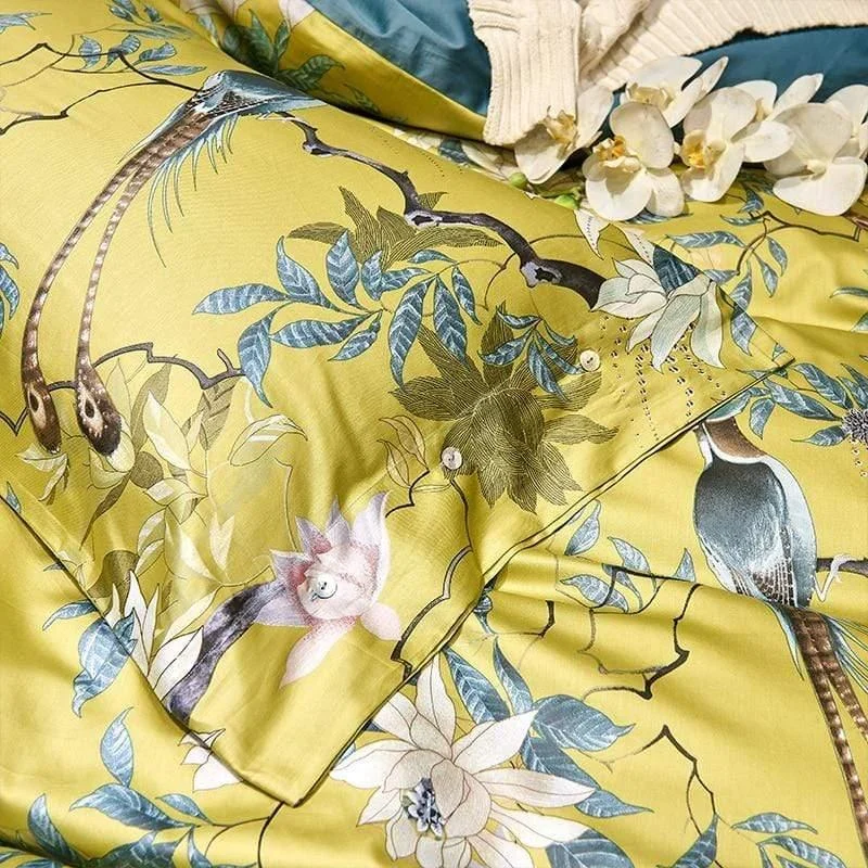 Silky Egyptian Cotton Yellow Green Duvet Cover Bed Sheet Fitted Sheet Set King Size Queen Bedding 37e12c81 Cfb0 4165 9582 Ce09707e0251