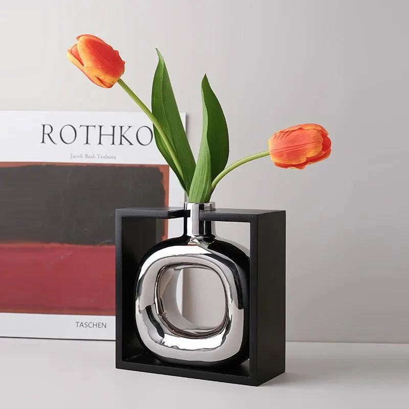 SilverHollowCutoutVase-Homeko4 Silver Hollow Cutout Vase - Homeko