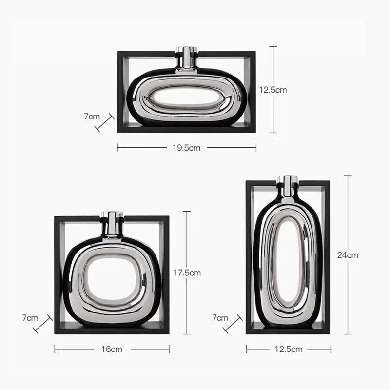 SilverHollowCutoutVase-Homeko5 Silver Hollow Cutout Vase - Homeko