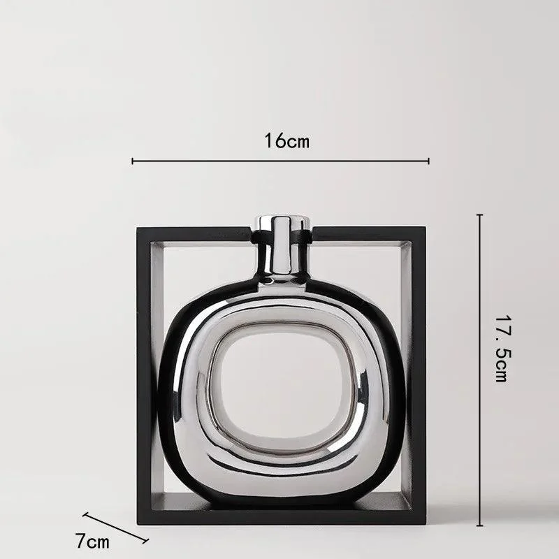 SilverHollowCutoutVase-Homeko7 Silver Hollow Cutout Vase - Homeko