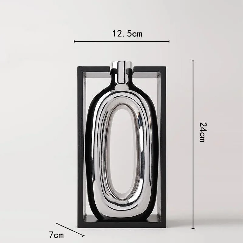 SilverHollowCutoutVase-Homeko8 Silver Hollow Cutout Vase - Homeko