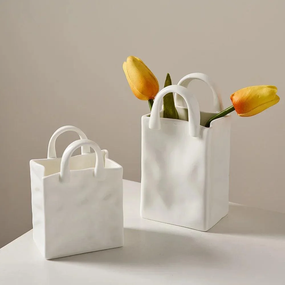 SimpleDecorativeHandbagVase-Homeko2 Simple Decorative Handbag Vase - Homeko