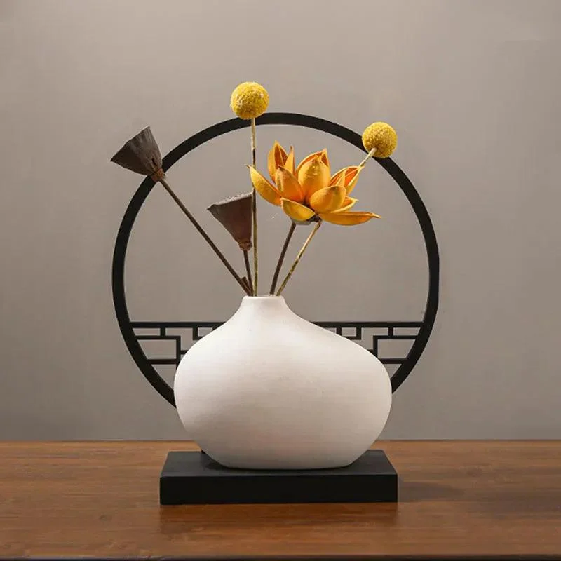 SimpleElegantWhiteVase-Homeko2 Simple Elegant White Vase - Homeko