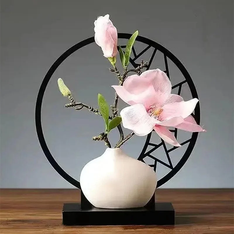 SimpleElegantWhiteVase-Homeko3 Simple Elegant White Vase - Homeko