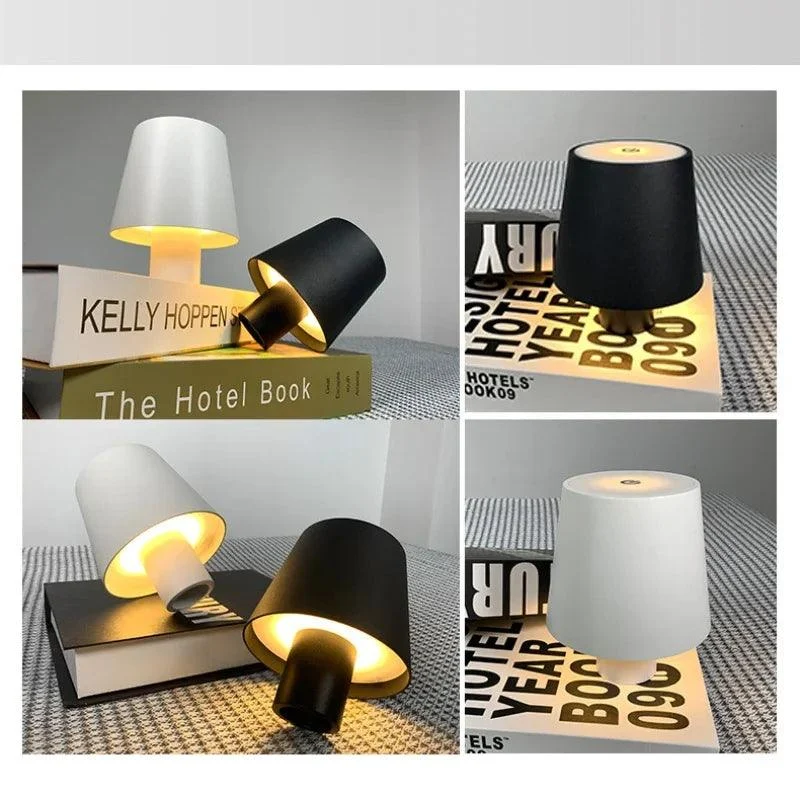 SmallLightingLEDBlackWhiteLampPortableChargingDecorative-Homeko2 Small Lighting LED Black White Lamp Portable Charging Decorative - Homeko