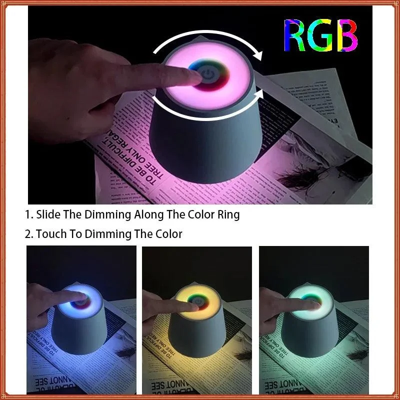 SmallLightingLEDBlackWhiteLampPortableChargingDecorative-Homeko3 Small Lighting LED Black White Lamp Portable Charging Decorative - Homeko