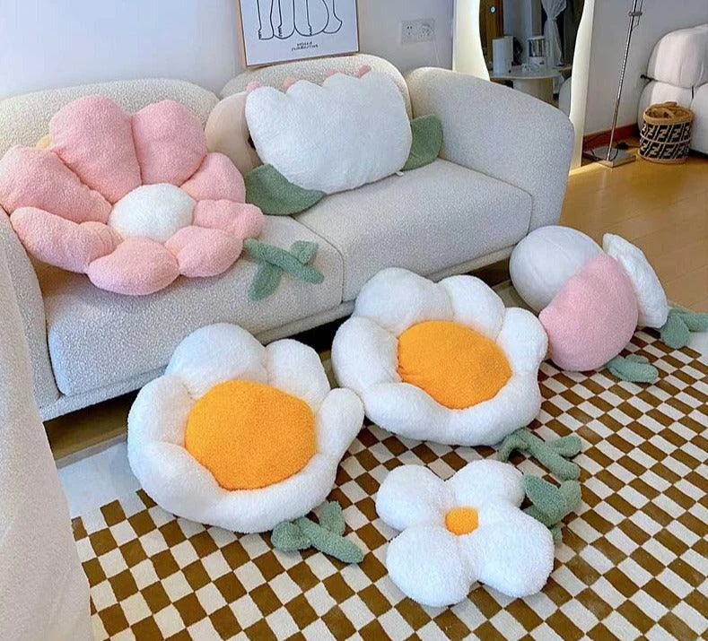 Soft Plush Daisy Pillow Cushion - ISTANBULLU LTD