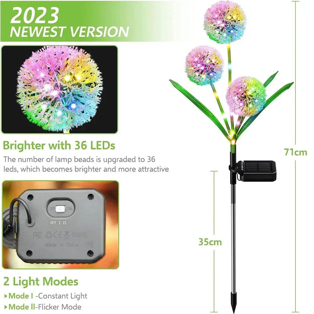 SolarDandelionFlowerLight-Homeko4 Solar Dandelion Flower Light - Homeko