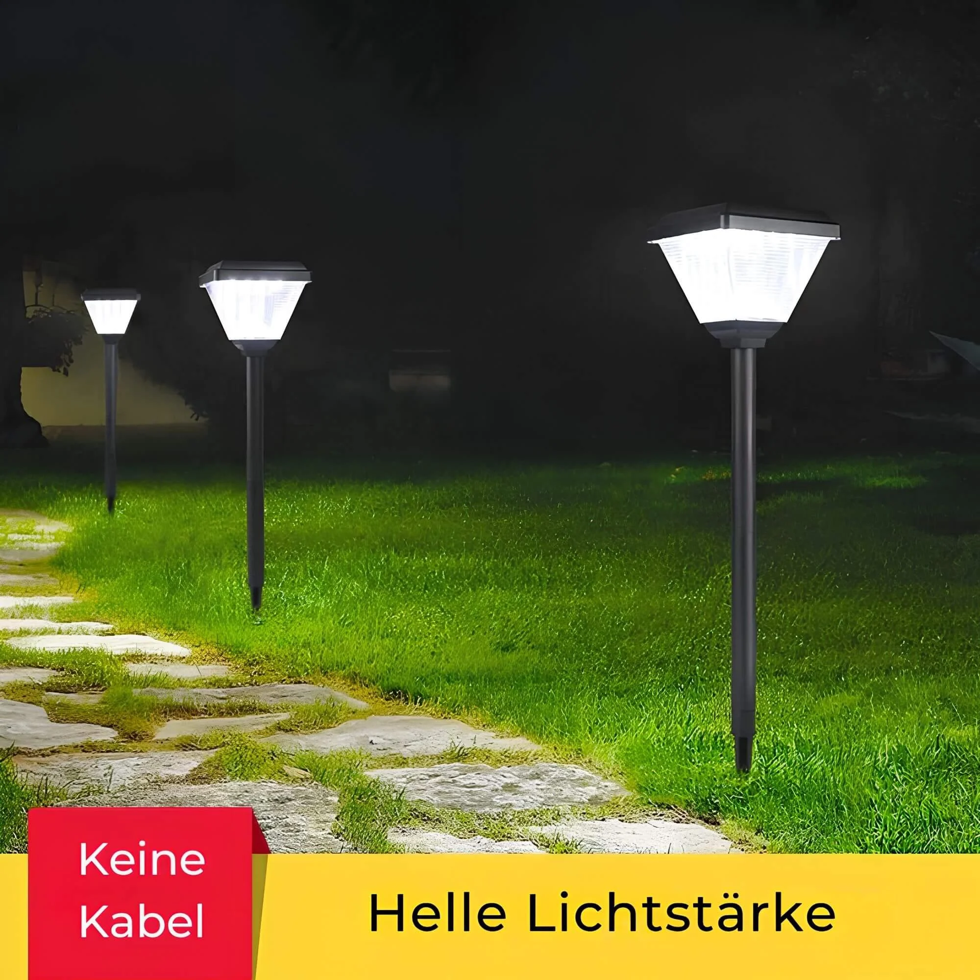 SolarGartenLicht-WasserdichtesLEDSolarlampefurAussen3xlumina Solargartenlicht Wasserdichtesledsolarlampefuraussen3xlumina