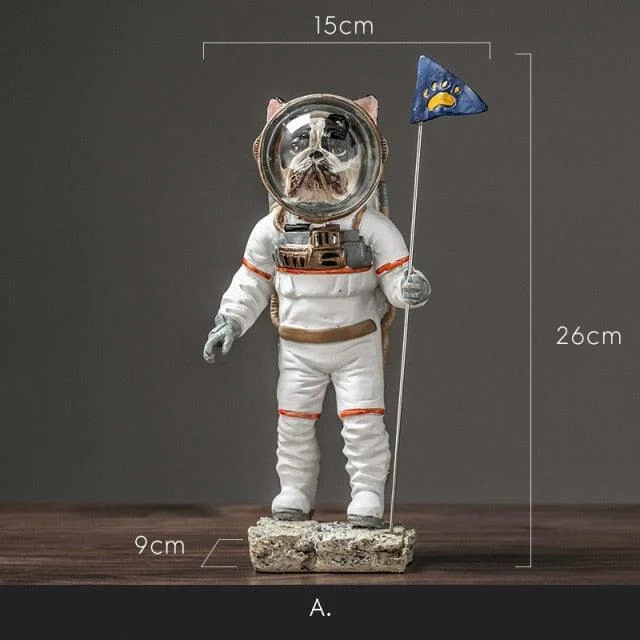 SpaceBulldogAstronautFigurines-Homeko1 Space Bulldog Astronaut Figurines - Homeko