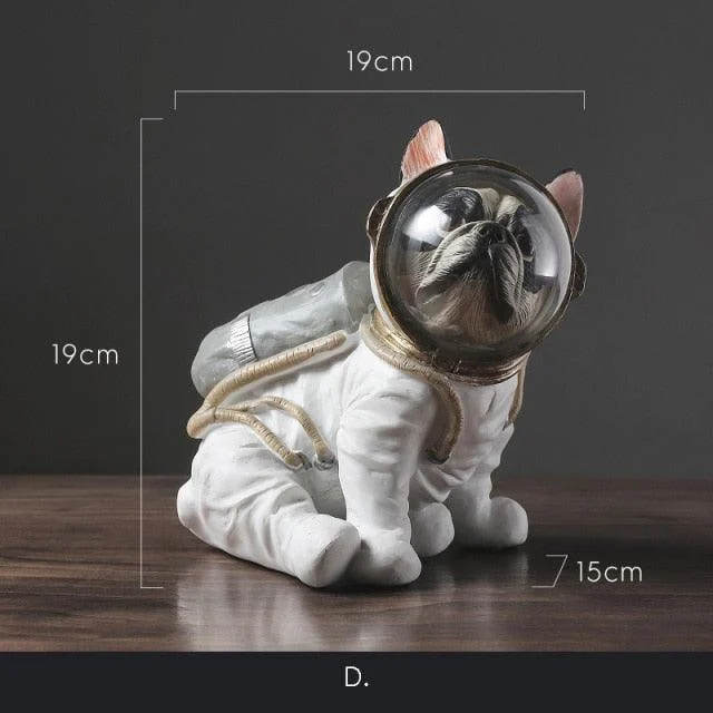 SpaceBulldogAstronautFigurines-Homeko12 Space Bulldog Astronaut Figurines - Homeko