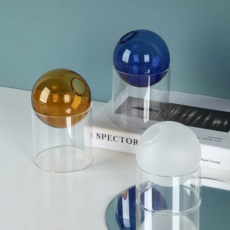 SphericalGlassVase-Homeko4 Spherical Glass Vase - Homeko