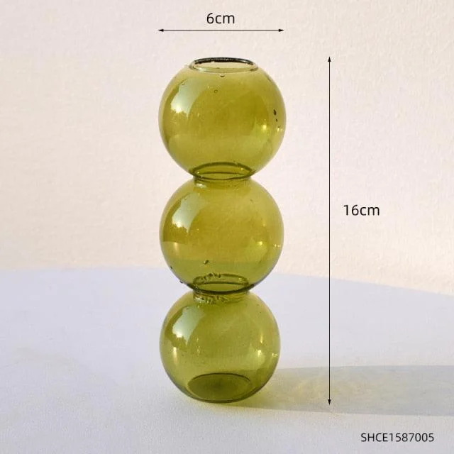 StackedSphereGlassVase-Homeko10 Stacked Sphere Glass Vase - Homeko