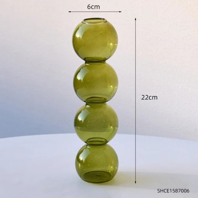 StackedSphereGlassVase-Homeko11 Stacked Sphere Glass Vase - Homeko