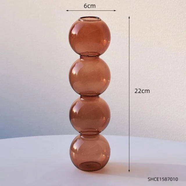 StackedSphereGlassVase-Homeko15 Stacked Sphere Glass Vase - Homeko