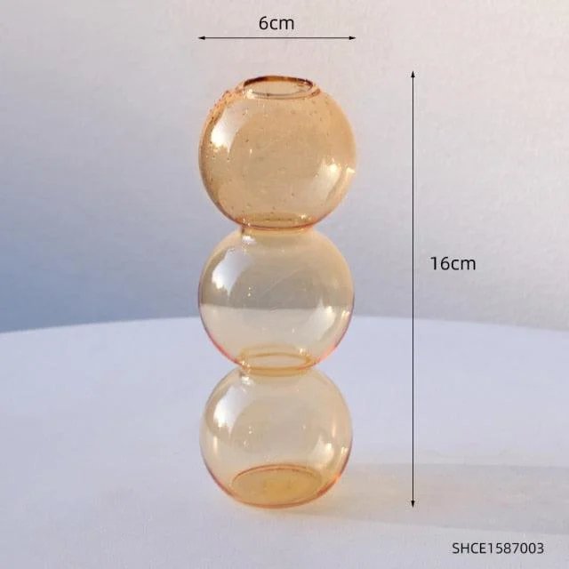 StackedSphereGlassVase-Homeko8 Stacked Sphere Glass Vase - Homeko