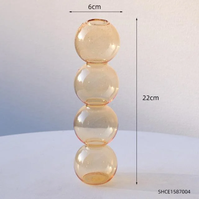 StackedSphereGlassVase-Homeko9 Stacked Sphere Glass Vase - Homeko