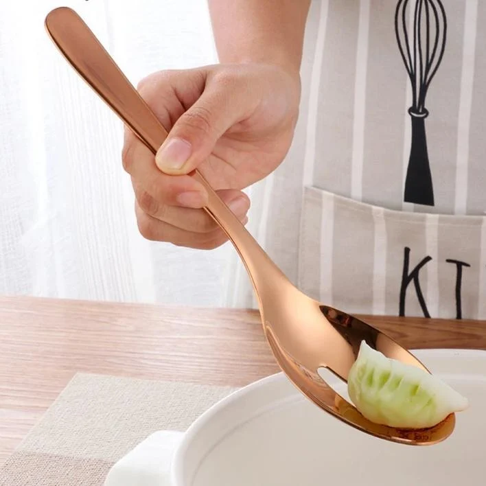 Stainless Steel Salad Server Spoons Fork 10inch Large Tableware Serving Colander Kitchen Gadgets Hotel Restaurant Tools 3