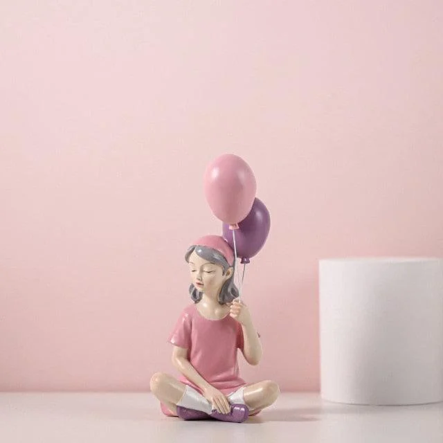 Street Art Balloon Girl Figurine - Homeko
