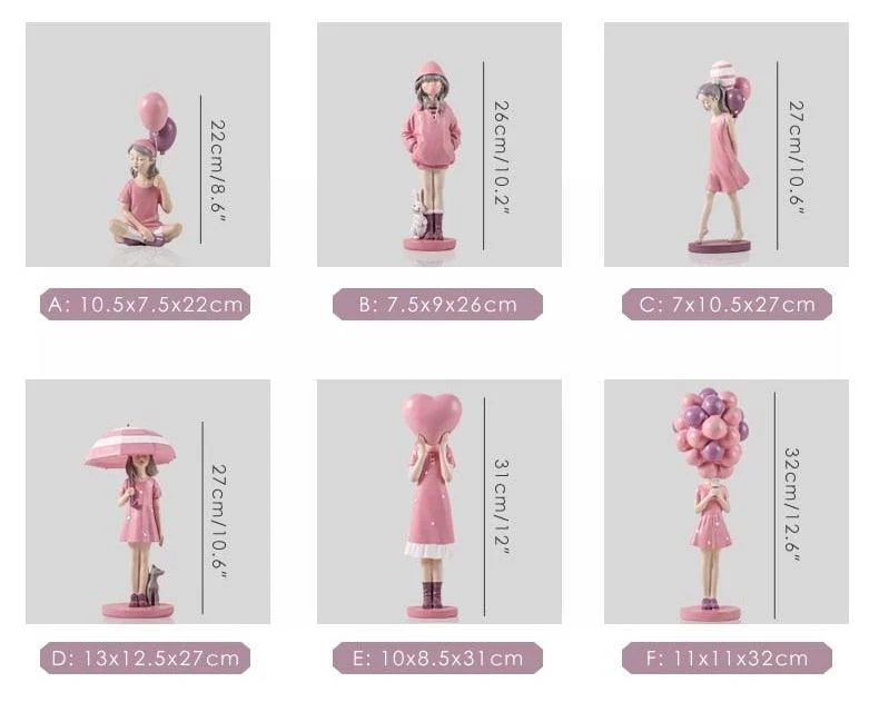 StreetArtBalloonGirlFigurine-Homeko10 Street Art Balloon Girl Figurine - Homeko