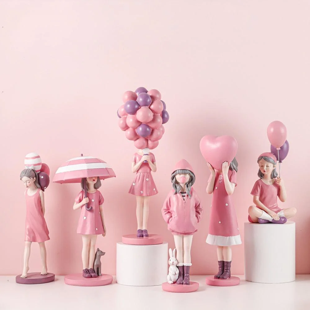 StreetArtBalloonGirlFigurine-Homeko3 Street Art Balloon Girl Figurine - Homeko