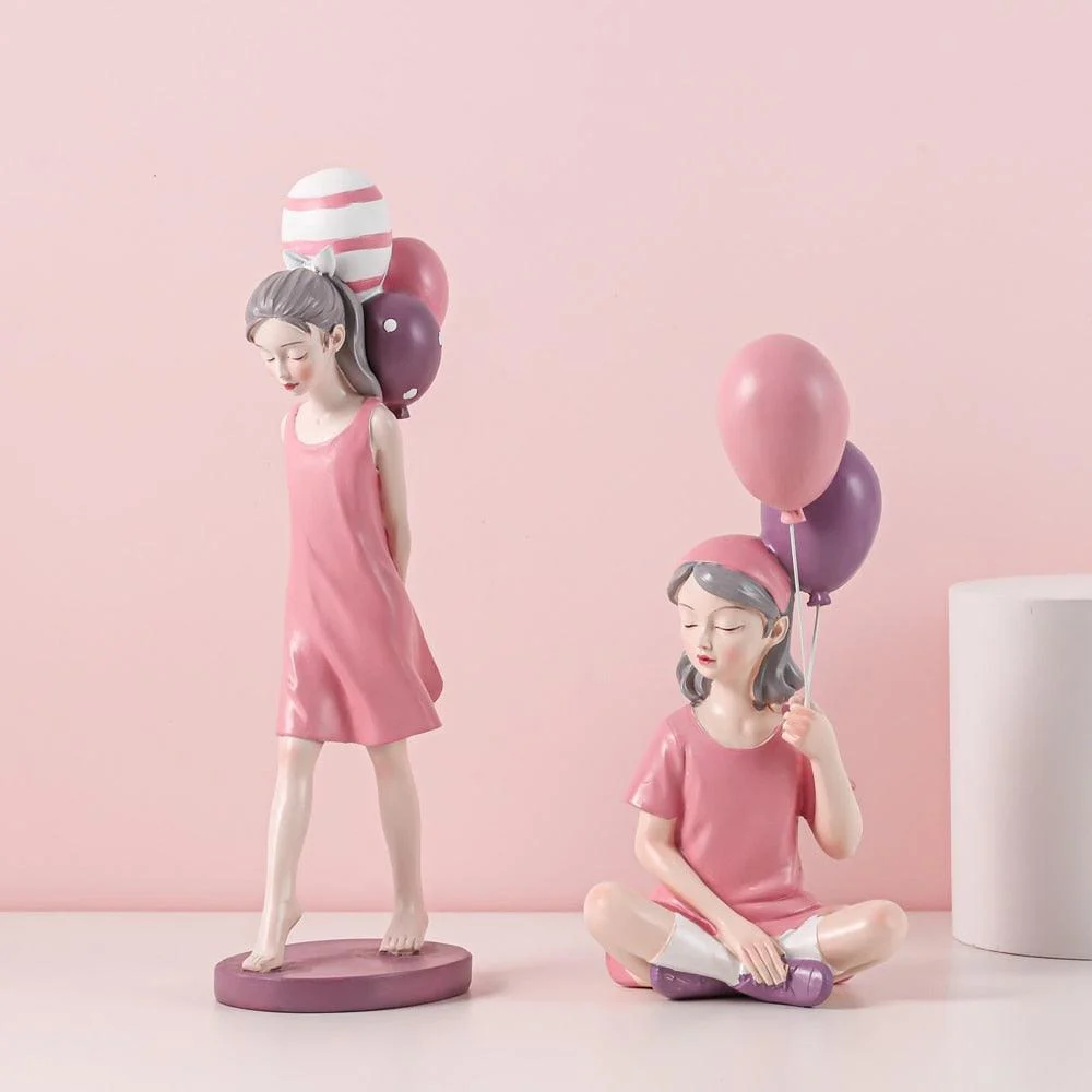StreetArtBalloonGirlFigurine-Homeko4 Street Art Balloon Girl Figurine - Homeko
