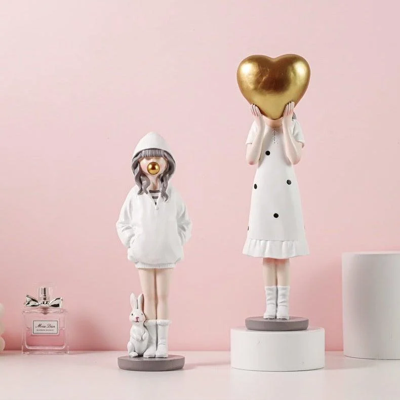 StreetArtBalloonGirlFigurine-Homeko7 Street Art Balloon Girl Figurine - Homeko