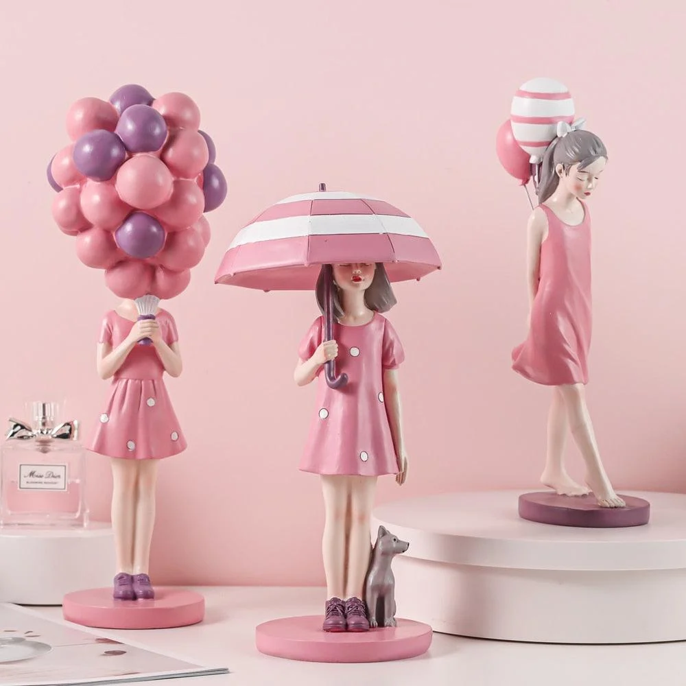 StreetArtBalloonGirlFigurine-Homeko8 Street Art Balloon Girl Figurine - Homeko