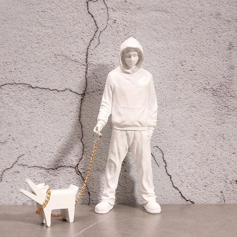 StreetDogWalkingFigurine-Homeko3 Street Dog Walking Figurine - Homeko