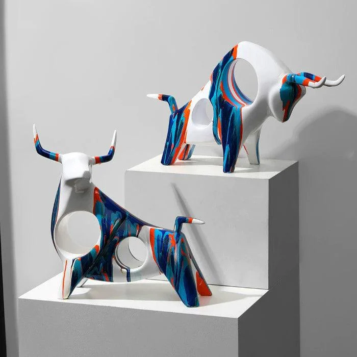 StreetGraffitiBullSculptures-Homeko11 Street Graffiti Bull Sculptures - Homeko