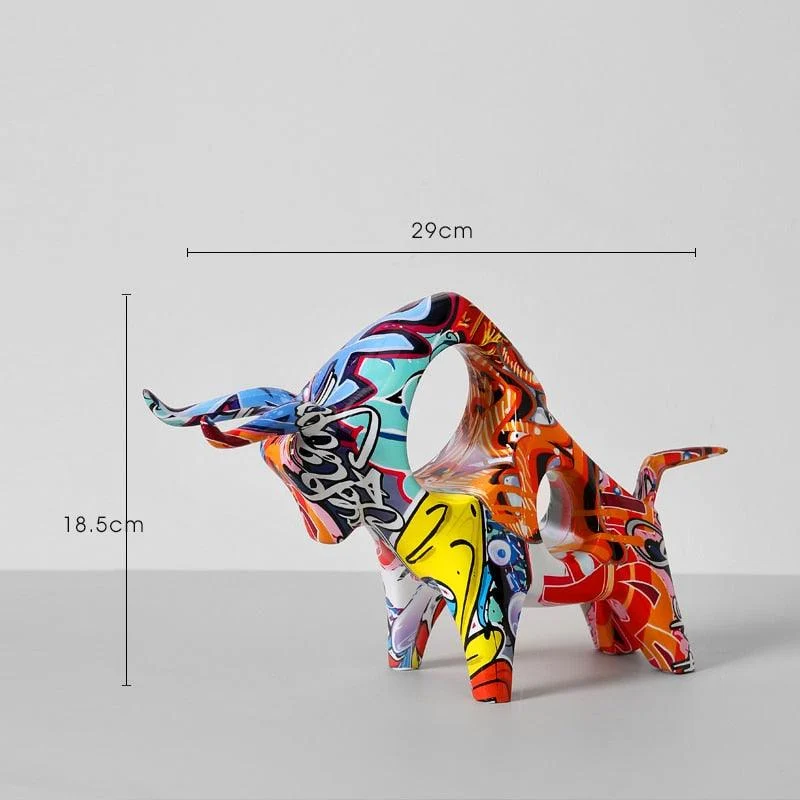 StreetGraffitiBullSculptures-Homeko14 Street Graffiti Bull Sculptures - Homeko